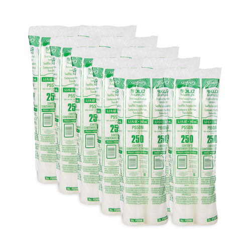 Polystyrene Portion Cups, 5.5 Oz, Translucent, 250/bag, 10 Bags/carton.