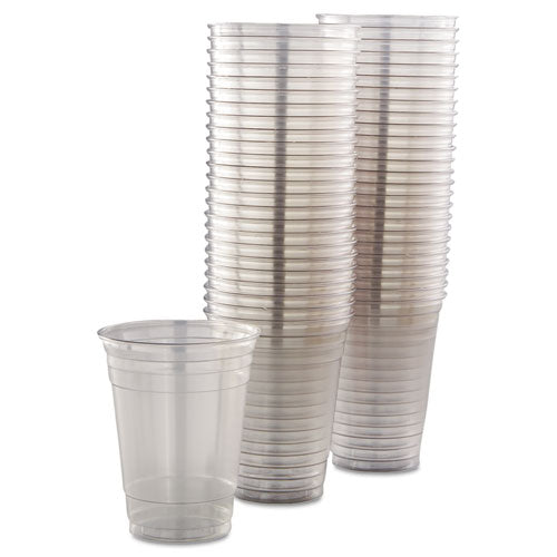 Ultra Clear Pet Cups, 16 Oz, Squat, 50/bag, 20 Bags/carton.