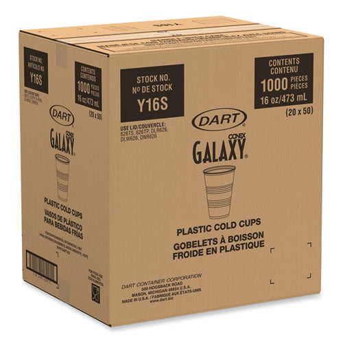 Galaxy Translucent Cups, Squat, 16 To 18 Oz, 1,000/carton.