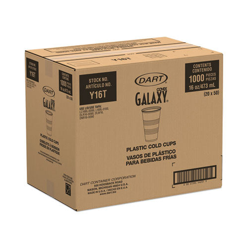 High-impact Polystyrene Cold Cups, 16 Oz, Translucent, 50/pack.