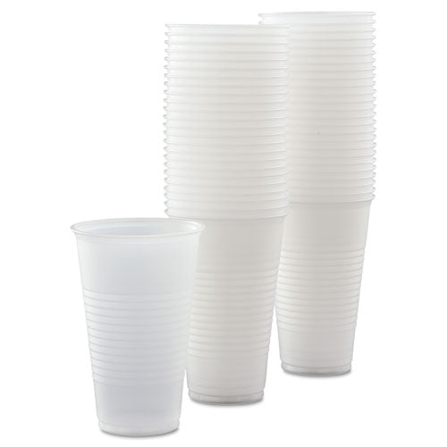 High-impact Polystyrene Cold Cups, 16 Oz, Translucent, 50 Cups/sleeve, 20 Sleeves/carton.