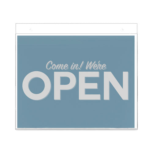 Classic Image Wall-mount Sign Holder, Landscape, 11 X 8.5, Clear.