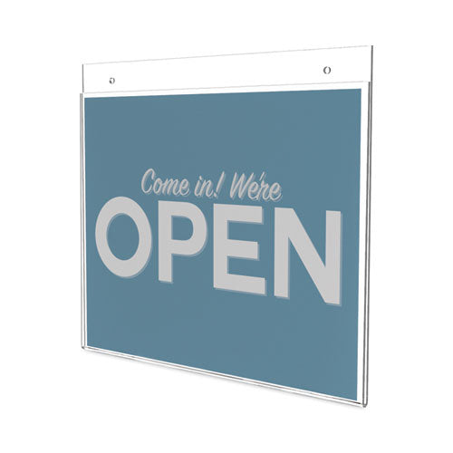 Classic Image Wall-mount Sign Holder, Landscape, 11 X 8.5, Clear.