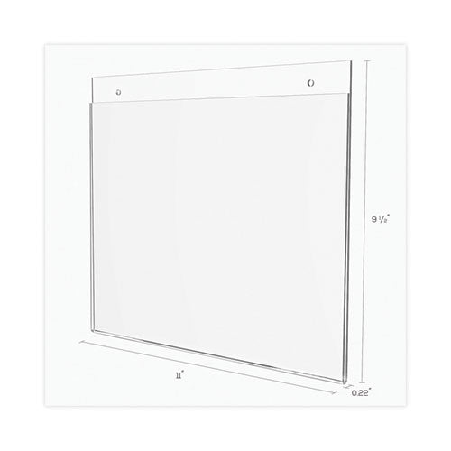 Classic Image Wall-mount Sign Holder, Landscape, 11 X 8.5, Clear.