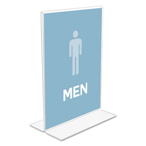 Classic Image Double-sided Sign Holder, 5 X 7 Insert, Clear.