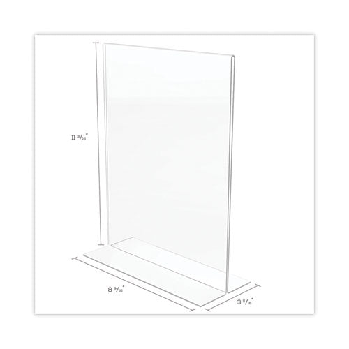 Classic Image Double-sided Sign Holder, 8.5 X 11 Insert, Clear.