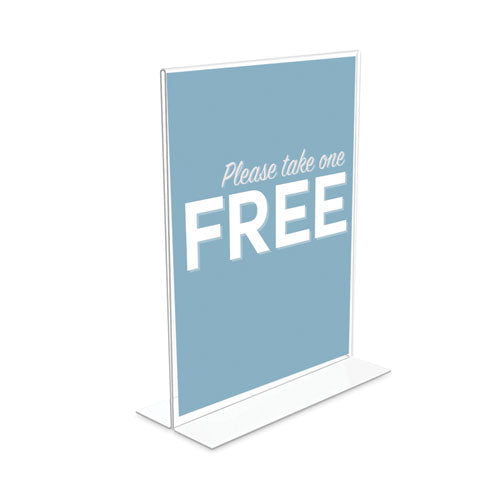 Classic Image Double-sided Sign Holder, 8.5 X 11 Insert, Clear.