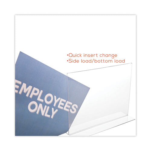 Classic Image Double-sided Sign Holder, 8.5 X 11 Insert, Clear.