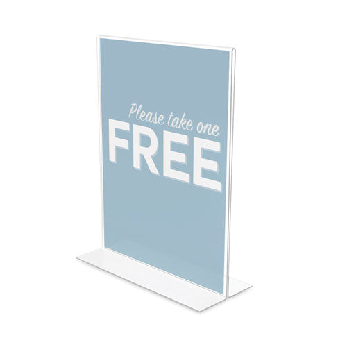 Classic Image Double-sided Sign Holder, 8.5 X 11 Insert, Clear.