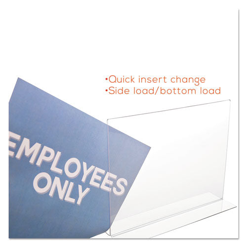 Classic Image Double-sided Sign Holder, 11 X 8.5 Insert, Clear.