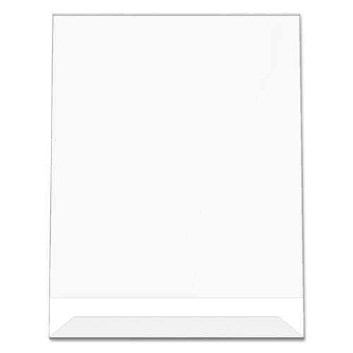 Classic Image Slanted Sign Holder, Portrait, 8.5 X 11 Insert, Clear.