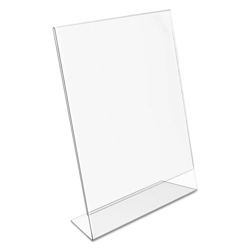 Classic Image Slanted Sign Holder, Portrait, 8.5 X 11 Insert, Clear.