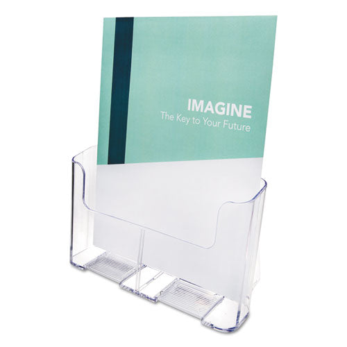 Docuholder For Countertop/wall-mount, Magazine, 9.25w X 3.75d X 10.75h, Clear.