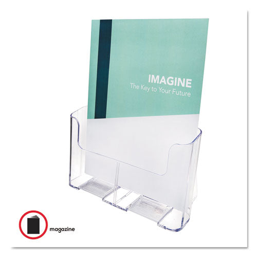 Docuholder For Countertop/wall-mount, Magazine, 9.25w X 3.75d X 10.75h, Clear.