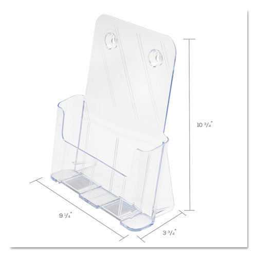 Docuholder For Countertop/wall-mount, Magazine, 9.25w X 3.75d X 10.75h, Clear.