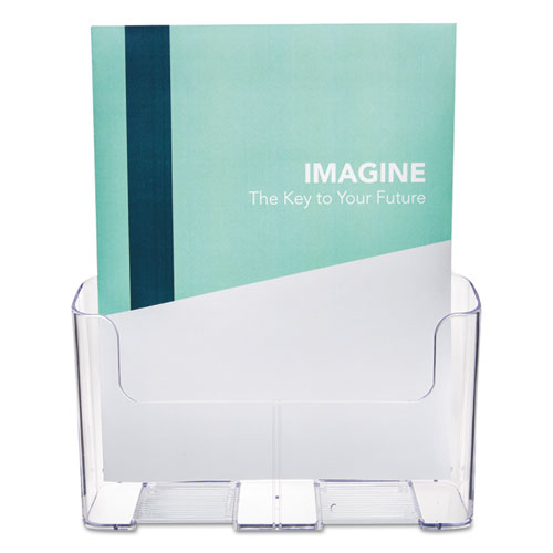 Docuholder For Countertop/wall-mount, Magazine, 9.25w X 3.75d X 10.75h, Clear.