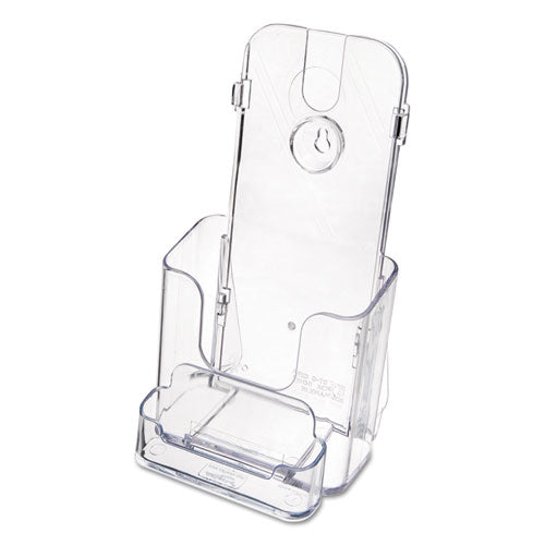 Docuholder For Countertop/wall-mount W/card Holder, 4.38w X 4.25d X 7.75h, Clear.