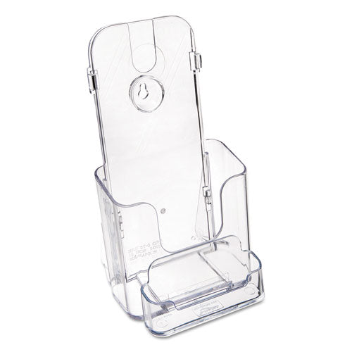 Docuholder For Countertop/wall-mount W/card Holder, 4.38w X 4.25d X 7.75h, Clear.