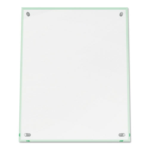 Superior Image Beveled Edge Sign Holder, Letter Insert, Clear/green-tinted Edges.