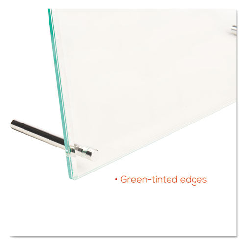 Superior Image Beveled Edge Sign Holder, Letter Insert, Clear/green-tinted Edges.