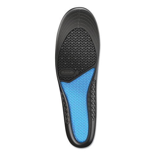 Comfort And Energy Work Massaging Gel Insoles, Men Sizes 8 To 14, Black/blue, Pair.