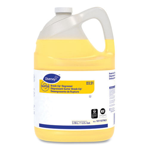 Suma Break-up Degreaser D3.51, Characteristic Scent, 1 Gal Bottle, 4/carton.