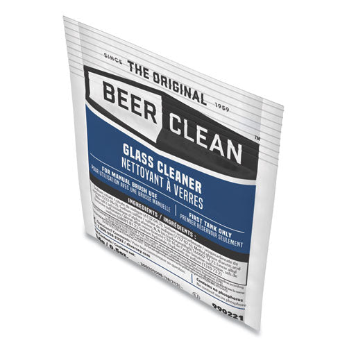 Beer Clean Glass Cleaner, Powder, 0.5 Oz Packet, 100/carton.