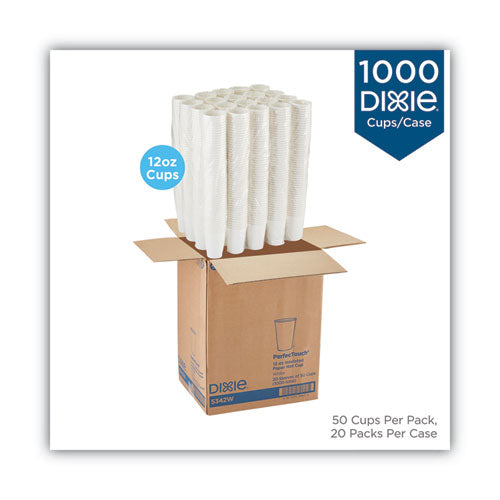 Perfectouch Hot/cold Cups, 12 Oz, White, 50/bag, 20 Bags/carton.