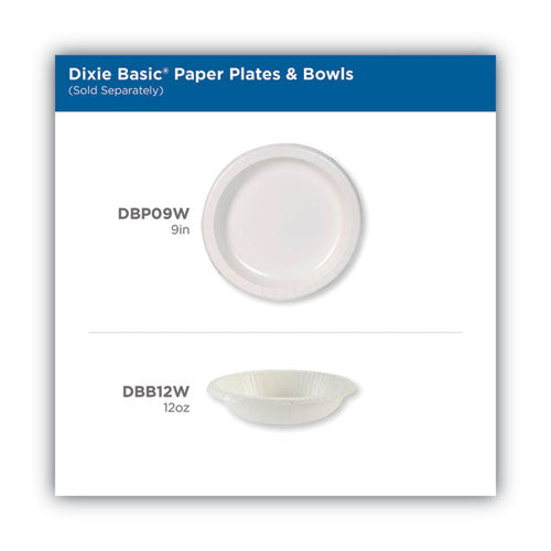 Paper Dinnerware, Plate, 8.5" Dia, White, 125/pack, 4/carton.