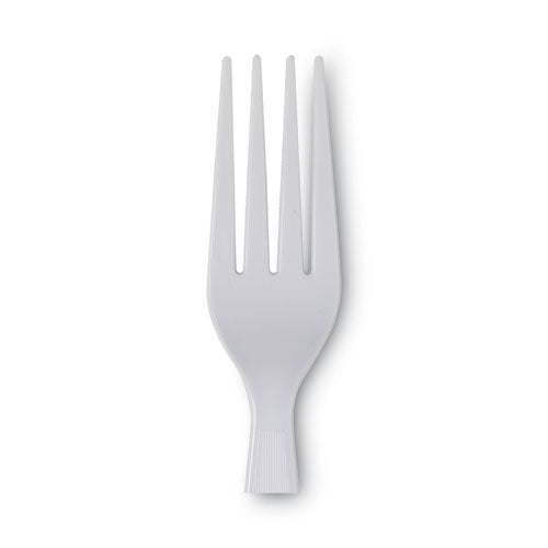 Plastic Cutlery, Heavyweight Forks, White, 1,000/carton.