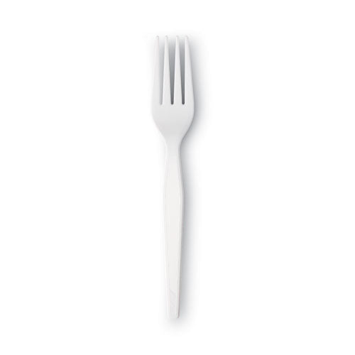 Plastic Cutlery, Heavyweight Forks, White, 1,000/carton.