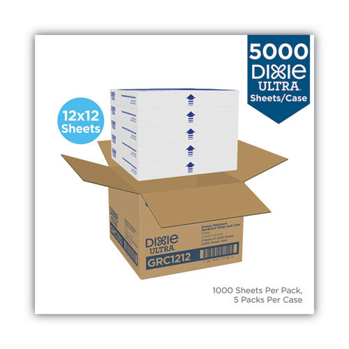 All-purpose Food Wrap, Dry Wax Paper, 12 X 12, White, 1,000/carton.