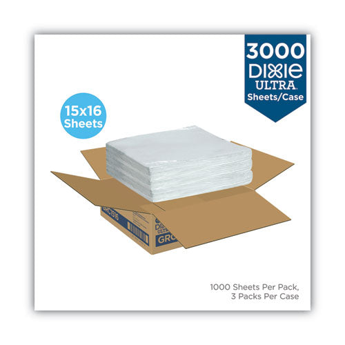 All-purpose Food Wrap, Dry Wax Paper, 15 X 16, White, 1,000 Sheets/pack, 3 Packs/carton.