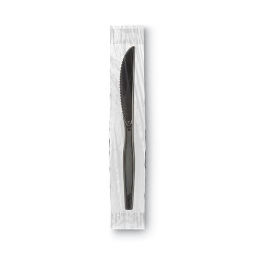 Grab’n Go Wrapped Cutlery, Knives, Black, 90/box.