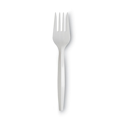 Plastic Cutlery, Mediumweight Forks, White, 1,000/carton.