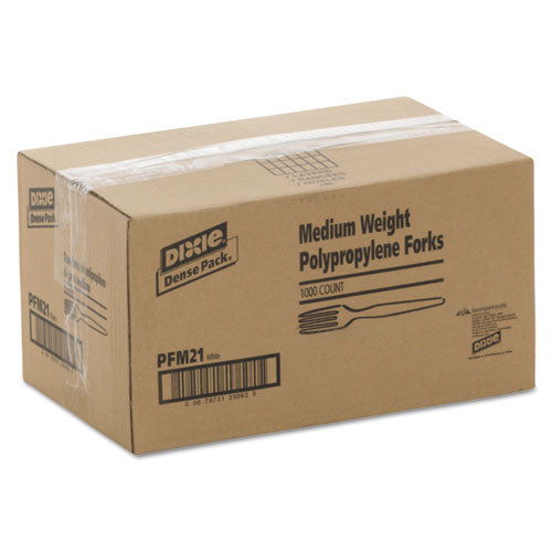 Plastic Cutlery, Mediumweight Forks, White, 1,000/carton.