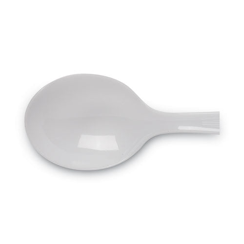 Plastic Cutlery, Heavyweight Soup Spoons, White, 1,000/carton.