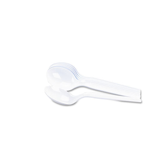 Plastic Cutlery, Heavy Mediumweight Soup Spoon, 1,000/carton.