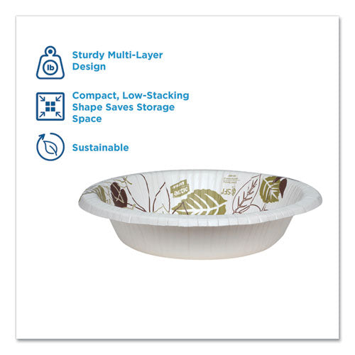 Pathways Heavyweight Paper Bowls, 12 Oz, Green/burgundy, 1,000/carton.