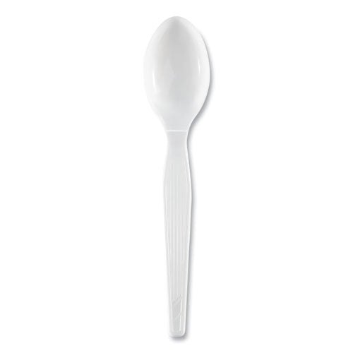 Plastic Cutlery, Heavyweight Teaspoons, White, 1,000/carton.