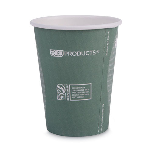 World Art Renewable And Compostable Hot Cups, 12 Oz, Gray, 50/pack.