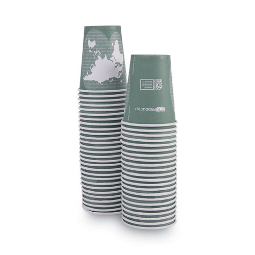 World Art Renewable And Compostable Hot Cups, 12 Oz, Gray, 50/pack.