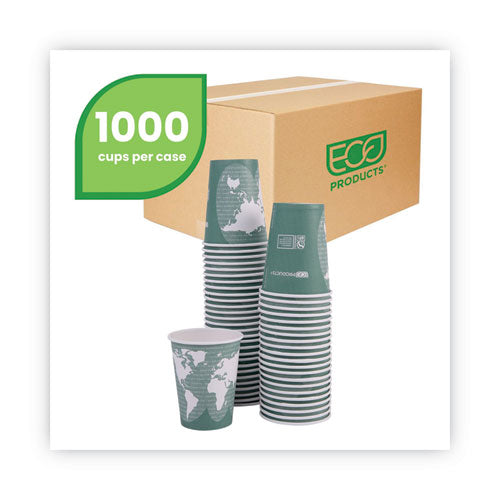 World Art Renewable And Compostable Hot Cups, 12 Oz, 50/pack, 20 Packs/carton.