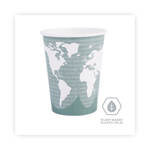 World Art Renewable And Compostable Hot Cups, 12 Oz, 50/pack, 20 Packs/carton.