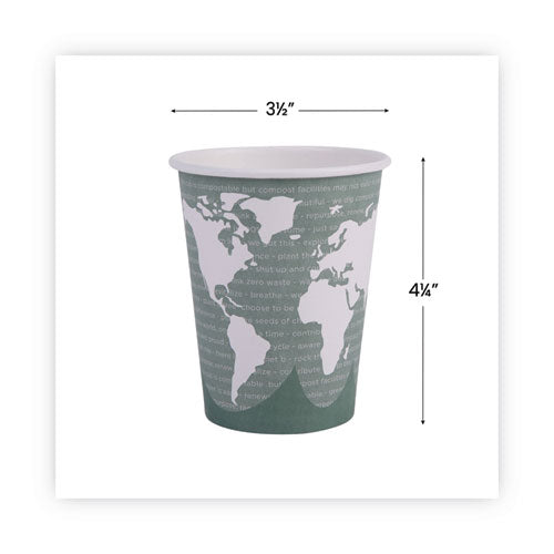 World Art Renewable And Compostable Hot Cups, 12 Oz, 50/pack, 20 Packs/carton.