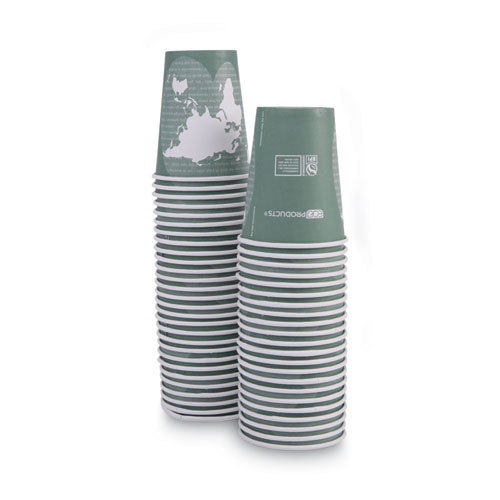 World Art Renewable And Compostable Hot Cups, 12 Oz, 50/pack, 20 Packs/carton.