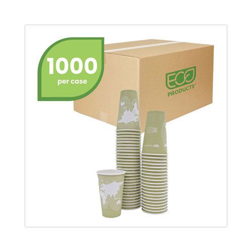 World Art Renewable And Compostable Hot Cups, 16 Oz, 50/pack, 20 Packs/carton.