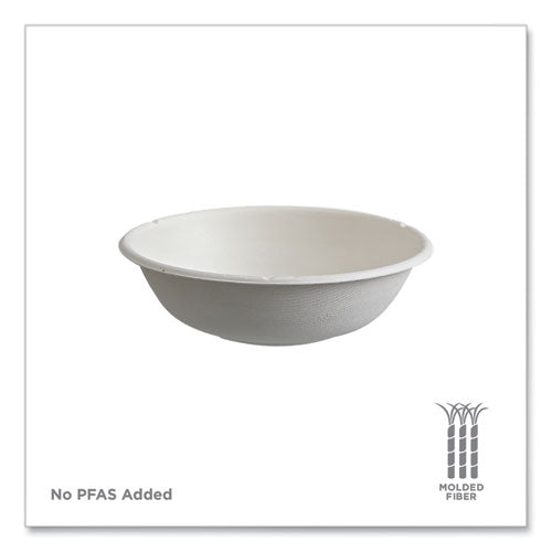 Vanguard Renewable And Compostable Sugarcane Bowls, 16 Oz, White, 800/carton.