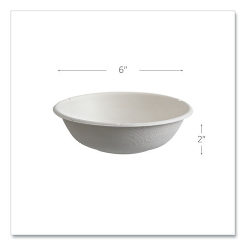 Vanguard Renewable And Compostable Sugarcane Bowls, 16 Oz, White, 800/carton.