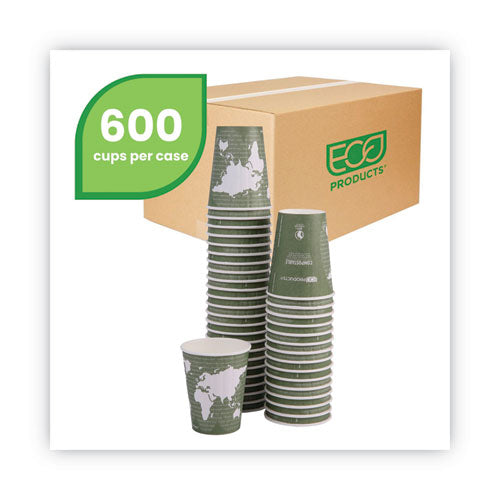 World Art Renewable And Compostable Insulated Hot Cups, Pla, 12 Oz, 40/packs, 15 Packs/carton.